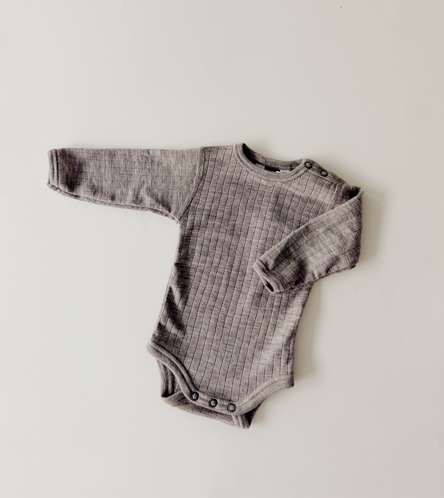 Joha - Romper - Long Sleeves - Wool - Sesame