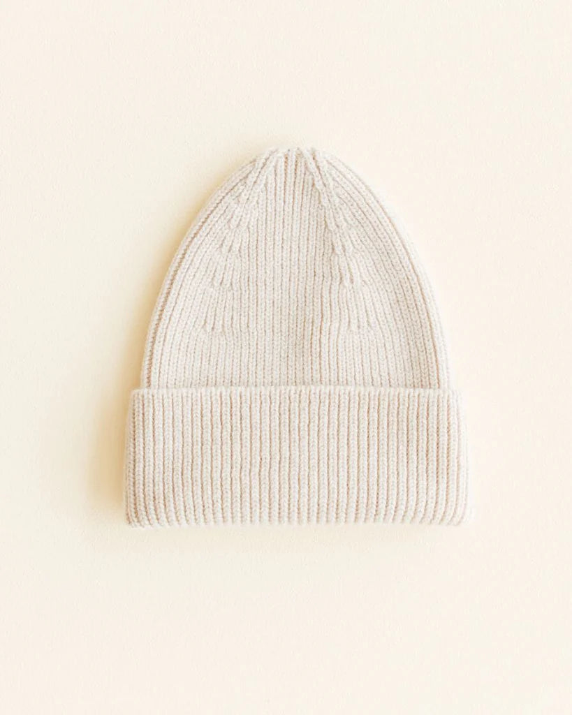 Hvid - Beanie Fronzie - Newborn - Merino wol - 0-6 m - Cream