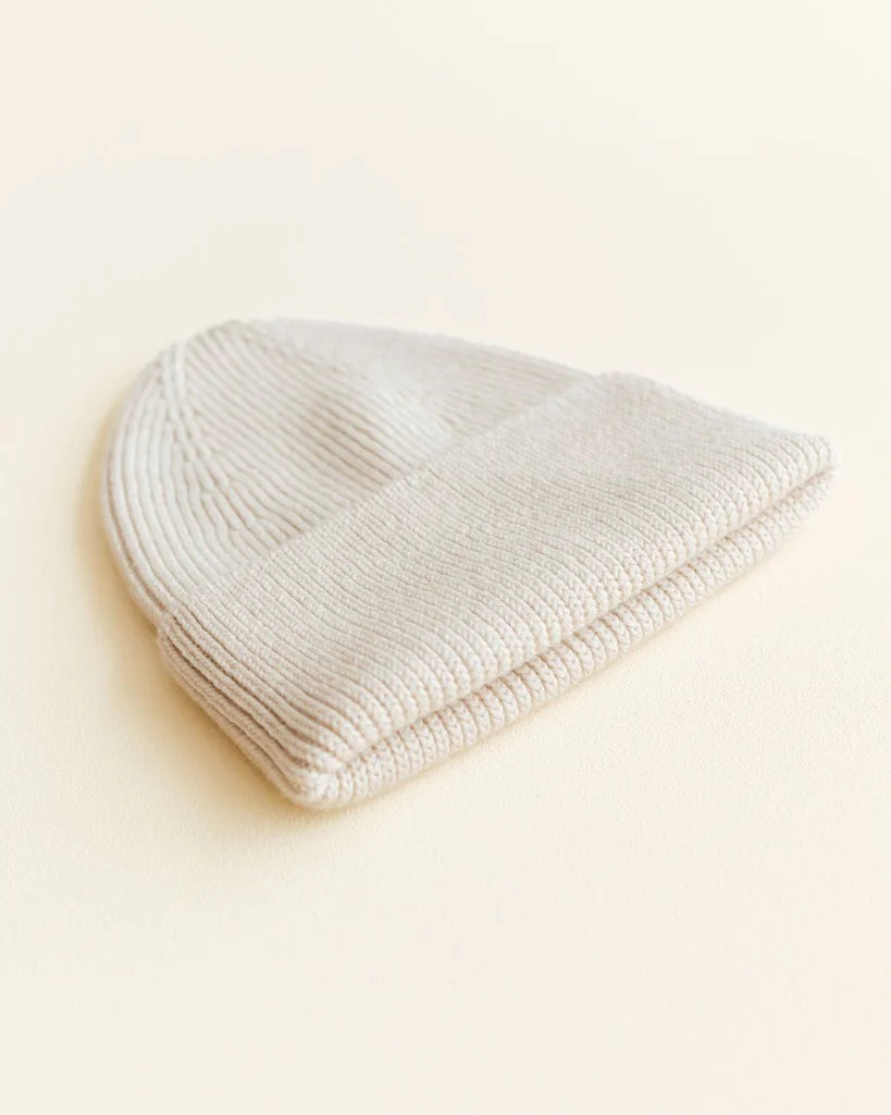 Hvid - Beanie Fronzie - Newborn - Merino wol - 0-6 m - Cream