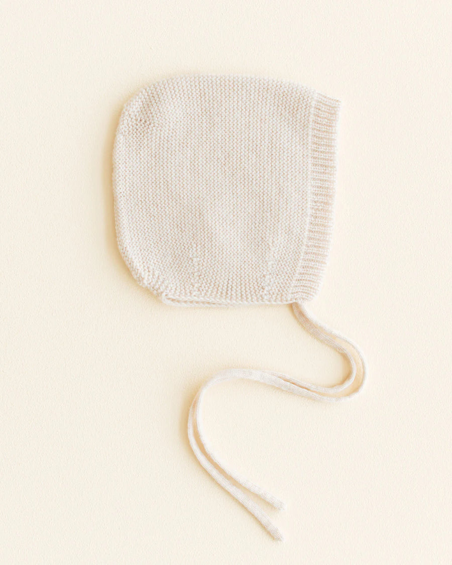 Hvid - Bonnet - Newborn Mutsje - Cream