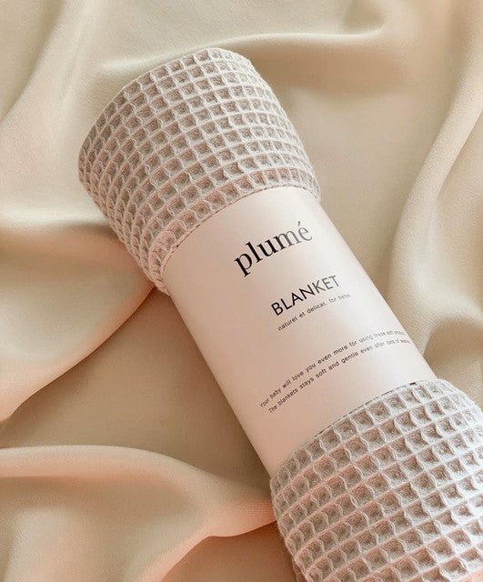 Plumé - waffle blanket - light grey